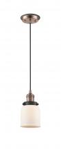  201CBP-ACBK-G51 - Bell - 1 Light - 5 inch - Antique Copper - Cord hung - Mini Pendant