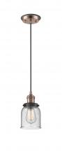 Innovations Lighting 201CBP-ACBK-G54 - Bell - 1 Light - 5 inch - Antique Copper - Cord hung - Mini Pendant