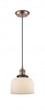  201CBP-ACBK-G71 - Bell - 1 Light - 8 inch - Antique Copper - Cord hung - Mini Pendant