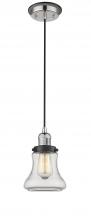 Innovations Lighting 201CBP-PNBK-G192 - Bellmont - 1 Light - 6 inch - Polished Nickel - Cord hung - Mini Pendant