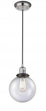 Innovations Lighting 201CBP-PNBK-G204-8 - Beacon - 1 Light - 8 inch - Polished Nickel - Cord hung - Mini Pendant