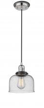 Innovations Lighting 201CBP-PNBK-G74 - Bell - 1 Light - 8 inch - Polished Nickel - Cord hung - Mini Pendant