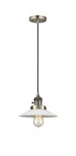 Innovations Lighting 201CSW-AB-G1 - Halophane - 1 Light - 9 inch - Antique Brass - Cord hung - Mini Pendant