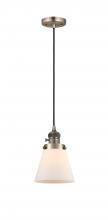  201CSW-AB-G61 - Cone - 1 Light - 6 inch - Antique Brass - Cord hung - Mini Pendant