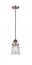 Innovations Lighting 201CSW-AC-G184S-LED - Canton - 1 Light - 5 inch - Antique Copper - Cord hung - Mini Pendant