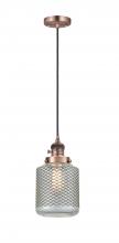 Innovations Lighting 201CSW-AC-G262-LED - Stanton - 1 Light - 6 inch - Antique Copper - Cord hung - Mini Pendant