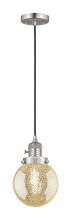 Innovations Lighting 201CSW-SN-G208-6 - Beacon - 1 Light - 6 inch - Brushed Satin Nickel - Cord hung - Mini Pendant