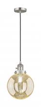 Innovations Lighting 201CSW-SN-G208-8 - Beacon - 1 Light - 8 inch - Brushed Satin Nickel - Cord hung - Mini Pendant