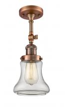  201F-AC-G192 - Bellmont - 1 Light - 6 inch - Antique Copper - Semi-Flush Mount