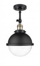  201F-BAB-HFS-82-BK - Hampden - 1 Light - 9 inch - Black Antique Brass - Semi-Flush Mount