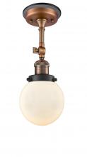  201FBP-ACBK-G201-6 - Beacon - 1 Light - 6 inch - Antique Copper - Semi-Flush Mount