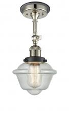  201FBP-PNBK-G534 - Oxford - 1 Light - 7 inch - Polished Nickel - Semi-Flush Mount