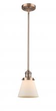  201S-AC-G61 - Cone - 1 Light - 6 inch - Antique Copper - Stem Hung - Mini Pendant