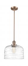 Innovations Lighting 201S-AC-G713-L-LED - Bell - 1 Light - 12 inch - Antique Copper - Stem Hung - Mini Pendant