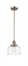 Innovations Lighting 201S-AC-G713-LED - Bell - 1 Light - 8 inch - Antique Copper - Stem Hung - Mini Pendant