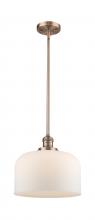  201S-AC-G71-L - Bell - 1 Light - 12 inch - Antique Copper - Stem Hung - Mini Pendant