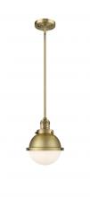  201S-BB-HFS-61-BB - Hampden - 1 Light - 7 inch - Brushed Brass - Stem Hung - Mini Pendant