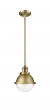 Innovations Lighting 201S-BB-HFS-62-BB-LED - Hampden - 1 Light - 7 inch - Brushed Brass - Stem Hung - Mini Pendant