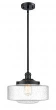 Innovations Lighting 201S-BK-G694-12-LED - Bridgeton - 1 Light - 12 inch - Matte Black - Stem Hung - Mini Pendant