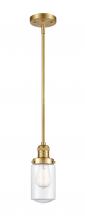  201S-SG-G312-LED - Dover - 1 Light - 5 inch - Satin Gold - Stem Hung - Mini Pendant