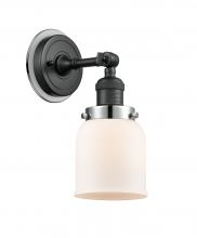  203BK-BPPC-HRPC-G51 - Bell - 1 Light - 5 inch - Matte Black - Sconce