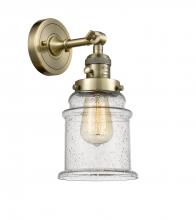  203SW-AB-G184 - Canton - 1 Light - 7 inch - Antique Brass - Sconce