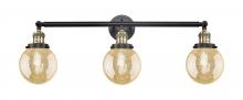 Innovations Lighting 205-BAB-G208-6 - Beacon - 3 Light - 30 inch - Black Antique Brass - Bath Vanity Light