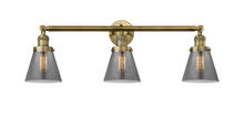 Innovations Lighting 205-BB-G63 - Cone - 3 Light - 30 inch - Brushed Brass - Bath Vanity Light