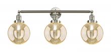 Innovations Lighting 205-SN-G208-8 - Beacon - 3 Light - 32 inch - Brushed Satin Nickel - Bath Vanity Light