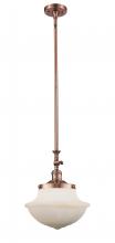  206-AC-G541 - Oxford - 1 Light - 12 inch - Antique Copper - Stem Hung - Mini Pendant