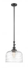 Innovations Lighting 206-OB-G713-L-LED - Bell - 1 Light - 12 inch - Oil Rubbed Bronze - Stem Hung - Mini Pendant