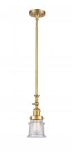  206-SG-G184S - Canton - 1 Light - 5 inch - Satin Gold - Stem Hung - Mini Pendant