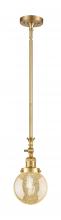 Innovations Lighting 206-SG-G208-6 - Beacon - 1 Light - 6 inch - Satin Gold - Stem Hung - Mini Pendant