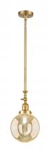 Innovations Lighting 206-SG-G208-8 - Beacon - 1 Light - 8 inch - Satin Gold - Stem Hung - Mini Pendant