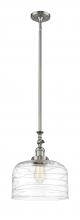 Innovations Lighting 206-SN-G713-L-LED - Bell - 1 Light - 12 inch - Brushed Satin Nickel - Stem Hung - Mini Pendant