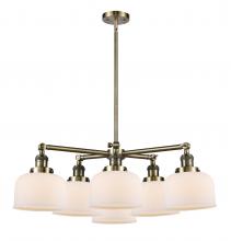  207-6CR-AB-G71 - Large Bell 6 Light Chandelier