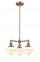  207-AC-G531 - Oxford - 3 Light - 20 inch - Antique Copper - Stem Hung - Chandelier