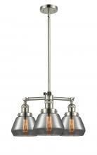  207-PN-G173 - Fulton - 3 Light - 22 inch - Polished Nickel - Stem Hung - Chandelier