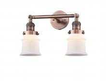  208-AC-G181S - Canton - 2 Light - 17 inch - Antique Copper - Bath Vanity Light