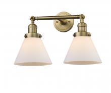  208-BB-G41 - Cone - 2 Light - 18 inch - Brushed Brass - Bath Vanity Light