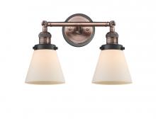  208BP-ACBK-G61 - Cone - 2 Light - 16 inch - Antique Copper - Bath Vanity Light