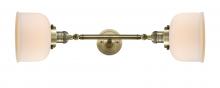  208L-AB-G71 - Bell - 2 Light - 8 inch - Antique Brass - Bath Vanity Light