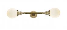  208L-BB-G201-6 - Beacon - 2 Light - 6 inch - Brushed Brass - Bath Vanity Light