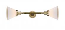  208L-BB-G41 - Cone - 2 Light - 8 inch - Brushed Brass - Bath Vanity Light