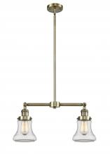  209-AB-G192 - Bellmont - 2 Light - 21 inch - Antique Brass - Stem Hung - Island Light