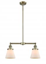  209-AB-G61 - Cone - 2 Light - 21 inch - Antique Brass - Stem Hung - Island Light