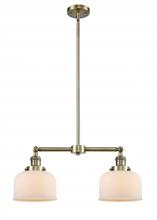  209-AB-G71 - Bell - 2 Light - 21 inch - Antique Brass - Stem Hung - Island Light