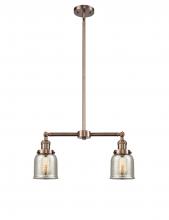  209-AC-G58 - Bell - 2 Light - 21 inch - Antique Copper - Stem Hung - Island Light