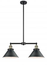  209-BAB-M10-BK - Briarcliff - 2 Light - 21 inch - Black Antique Brass - Stem Hung - Island Light