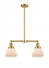  209-SG-G171-LED - Fulton - 2 Light - 21 inch - Satin Gold - Stem Hung - Island Light